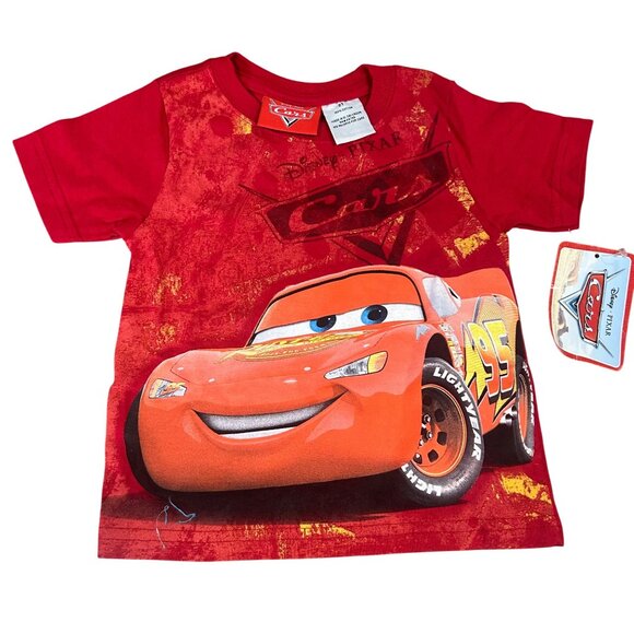 Disney Pixar Cars Boys Size 2T Lightning McQueen Red Cool NWT - Picture 1 of 7